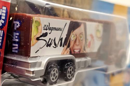 PEZ - Advertising Wegmans - Truck - Brown cab, sushi