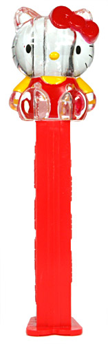 PEZ - Fullbody - Hello Kitty in Overalls - Crystal, yellow sleeves