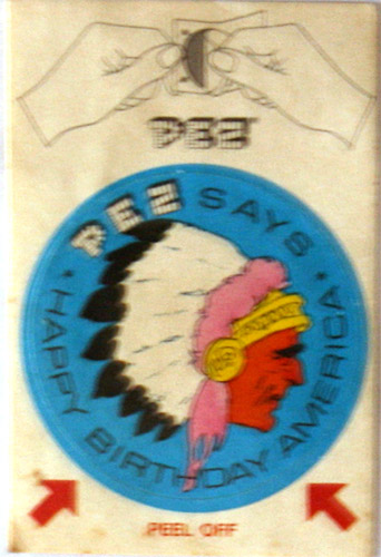 PEZ - Stickers - Bicentennial - Indian Chief