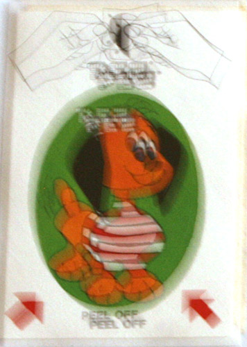 PEZ - Sticker Singles (1970s) - Instructions top - Puppy