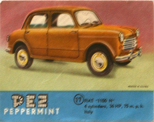 PEZ - Trading Cards - Fiat 1100 N (#17)