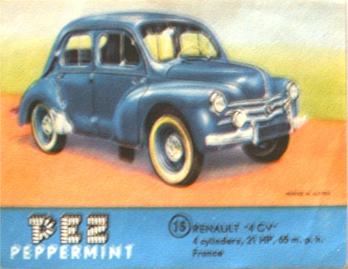 PEZ - Trading Cards - Renault 4CV (#15)