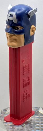 PEZ - Super Heroes - Marvel - Captain America - Dark Blue Hood - B