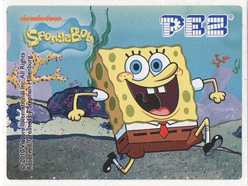 PEZ - Stickers - SpongeBob SquarePants - 2010 - SpongeBob running