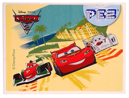 PEZ - Stickers - Cars 2 - Bernoulli, McQueen and Todoroki