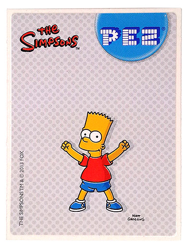 PEZ - Stickers - The Simpsons - 2013 - Bart Simpson