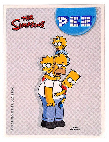 PEZ - Stickers - The Simpsons - 2013 - Homer with kids