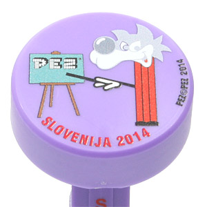 PEZ - Slovenian PEZ 2014 - Puck - Light Grey Hair - Purple