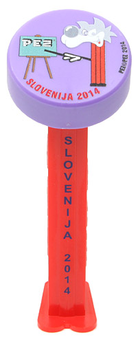 PEZ - Slovenian PEZ 2014 - Puck - Light Grey Hair - Purple