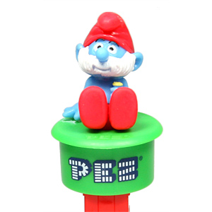 PEZ - Smurfs - Click - Papa Smurf - Sitting - C