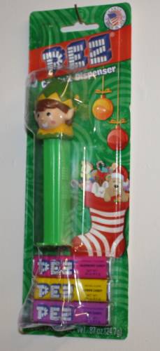 PEZ - Christmas - Elf - green/yellow cap - B