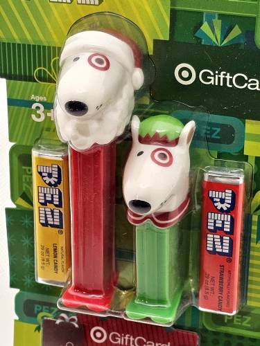 PEZ - Advertising Dispenser - Target - Santa Bullseye Dog