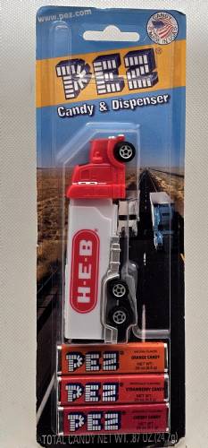 PEZ - Advertising H-E-B - Truck - Red cab, white truck - logo