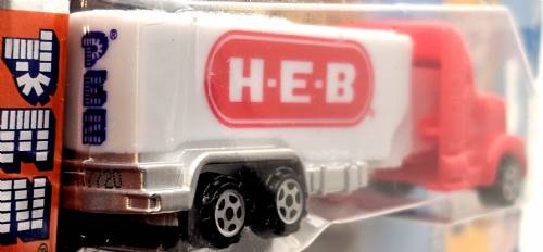 PEZ - Advertising H-E-B - Truck - Red cab, white truck - logo