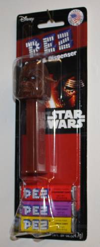 PEZ - Series D - Chewbacca - dark shiny brown - Lucasfilm - B