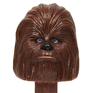 PEZ - Series D - Chewbacca - dark shiny brown - Lucasfilm - B