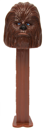 PEZ - Series D - Chewbacca - dark shiny brown - Lucasfilm - B