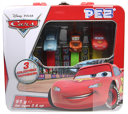 PEZ - Disney Movies - Cars - Collectors Set - Tin Box