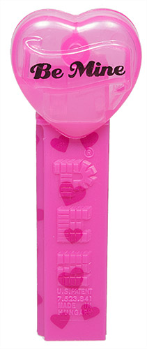 PEZ - Valentine - 2015 - Be Mine - Black on Cloudy Crystal Pink (c) 2008