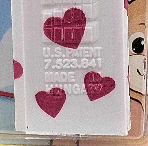 PEZ - Valentine - 2015 - Happy ♥ Day - White on Clear Crystal Pink (c) 2008