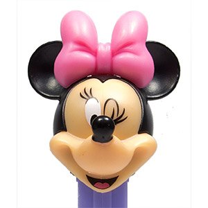 PEZ - Bowtique - 2015 - Minnie Mouse - pink bow, slope eyelash, twinkled eye - D