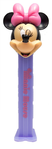 PEZ - Bowtique - 2015 - Minnie Mouse - pink bow, slope eyelash, twinkled eye - D