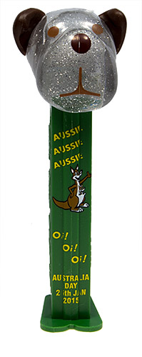 PEZ - AWL / SOS - Australia Day - Barky Brown - Crystal Glitter Head