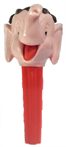 PEZ - Circus - Big Top Elephant (with Hair) - Gray/Brown/Red