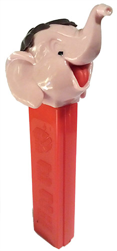 PEZ - Circus - Big Top Elephant (with Hair) - Gray/Brown/Red