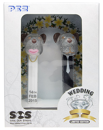 PEZ - AWL / SOS - Wedding - Barky Brown - Crystal Glitter Head