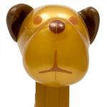 PEZ - Barky Brown Gold Head on Gold