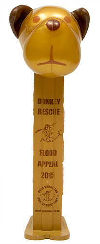 PEZ - AWL / SOS - Donkey Rescue - Barky Brown - Gold Head