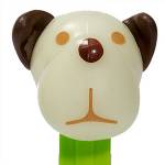 PEZ - Barky Brown White GITD Head on bat and mansion