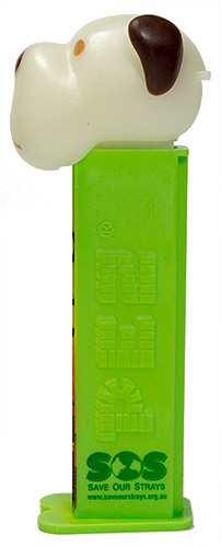 PEZ - AWL / SOS - Halloween 2015 - Barky Brown - White GITD Head