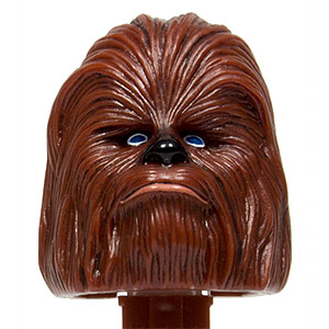 PEZ - Series D - Chewbacca - dark shiny brown - LFL - B