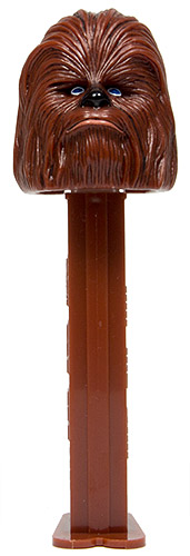 PEZ - Series D - Chewbacca - dark shiny brown - LFL - B