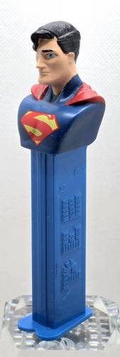 © Bryan Whalen PEZ - Justice League - DC - Superman - black curl, blue straight scarf - B