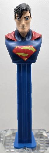 © Bryan Whalen PEZ - Justice League - DC - Superman - black curl, blue straight scarf - B