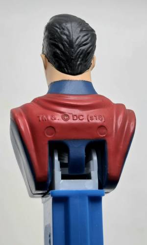 © Bryan Whalen PEZ - Justice League - DC - Superman - black curl, blue straight scarf - B
