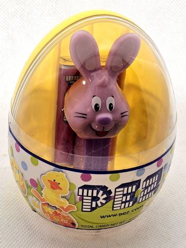 PEZ - Easter - Mini Gift Egg - Bunny - Pink Head, two whiskers - E