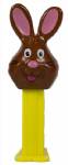 PEZ - Bunny E Brown Head, black whiskers, black eyebrows