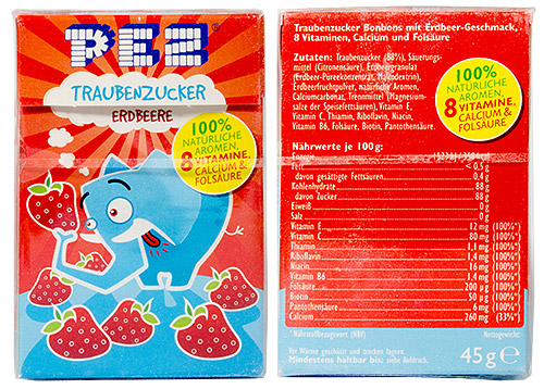 PEZ - Dextrose Packs - Traubenzucker elephant