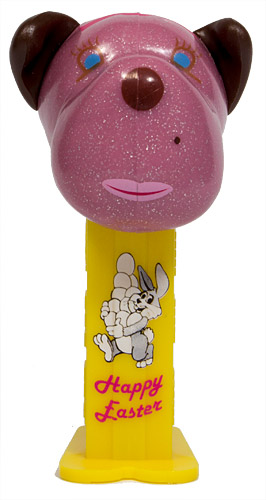 PEZ - AWL / SOS - Easter 2016 - Barkina Mini - Pink Glitter Head, Black Ears