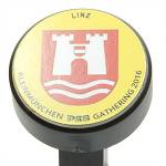 PEZ - Puck  Linz emblem on 7. Kleinmuenchner PEZ Gathering 2016