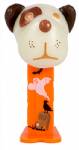 PEZ - Barky Brown Mini  White GITD Head on ghost and tombstone