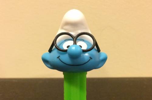 PEZ - Smurfs - Series C - Brainy Smurf - C