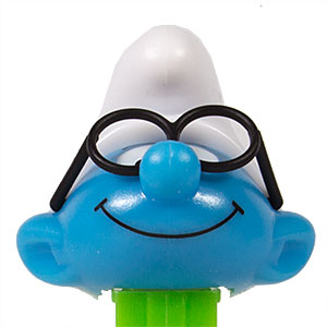 PEZ - Smurfs - Series C - Brainy Smurf - C