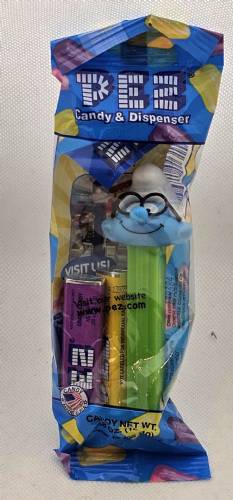 PEZ - Smurfs - Series C - Brainy Smurf - C