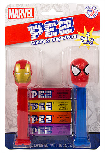 PEZ - Avengers 2015 - Marvel - Avengers Double Pack Iron Man & Spider-Man