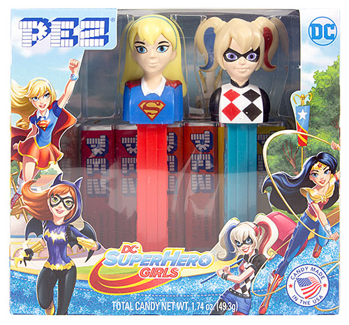 PEZ - Super Hero Girls - DC - Twin Pack Super Hero Girls & Harley Quinn - US Release